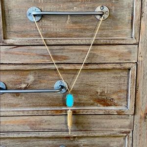 Hardly worn Kendra Scott turquoise fringe necklace